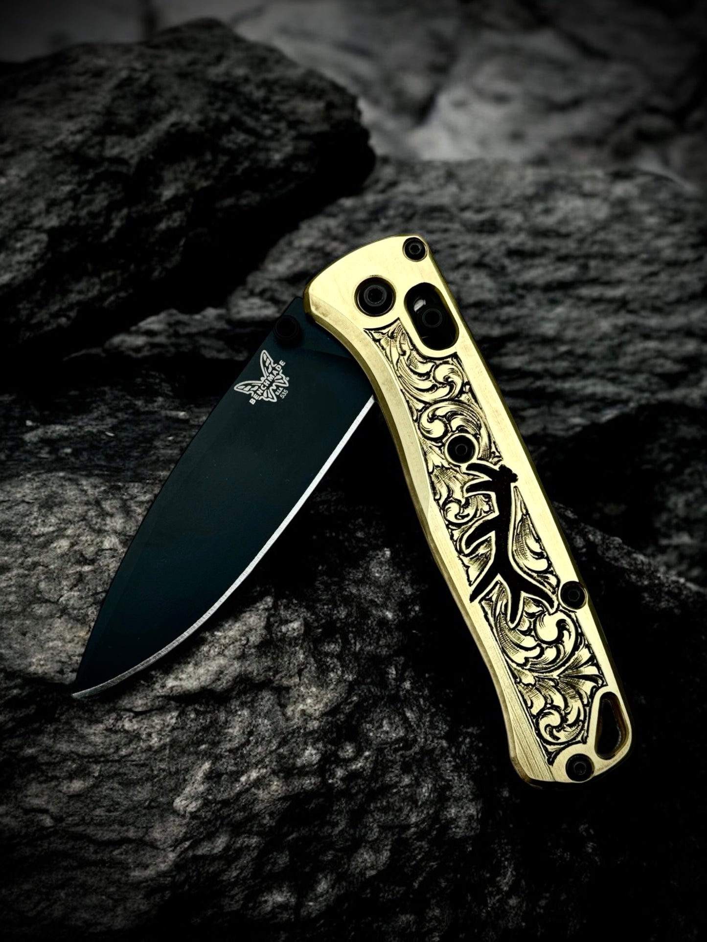 Engraved Brass Benchmade Bugout