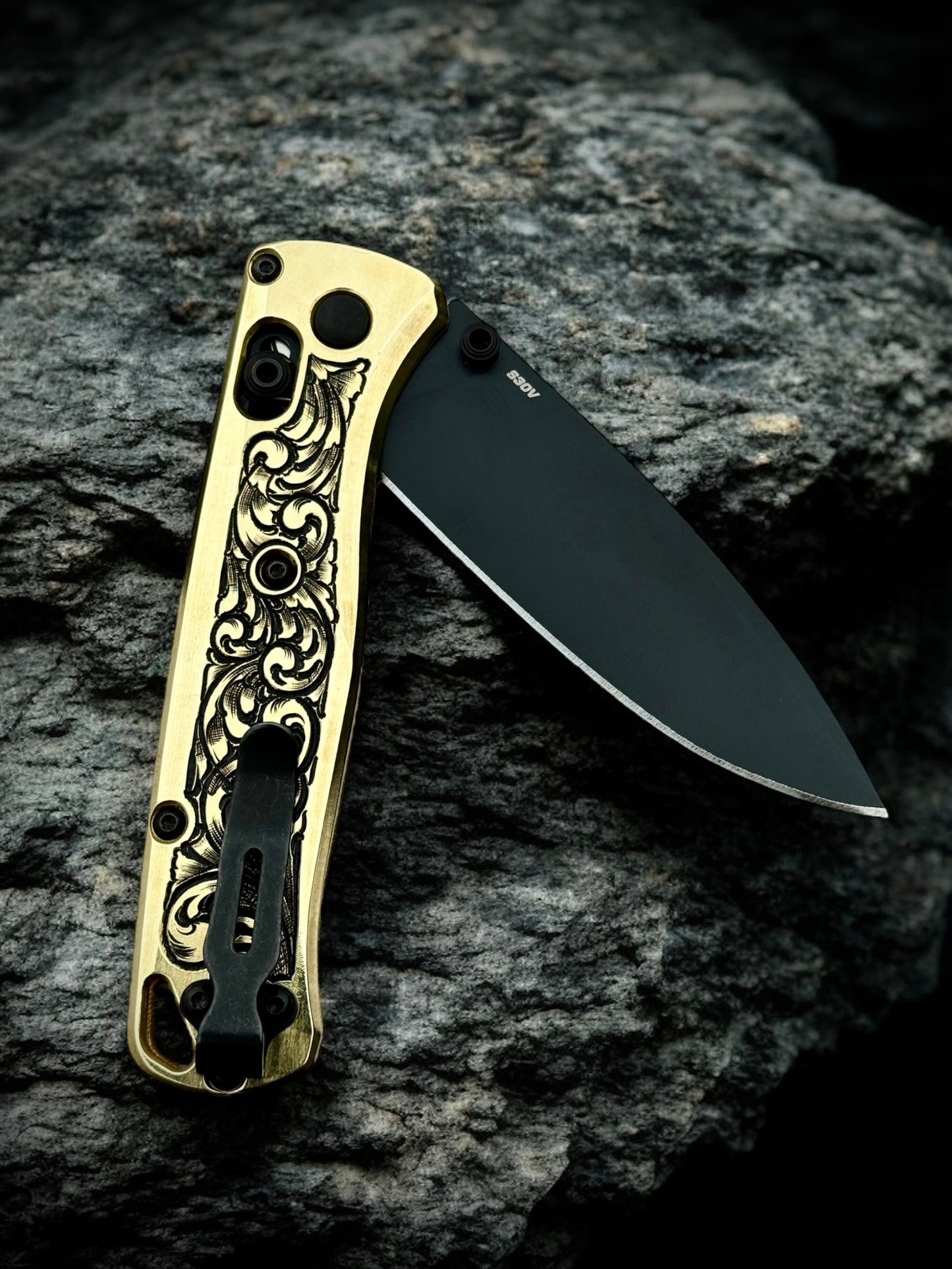 Engraved Brass Benchmade Bugout