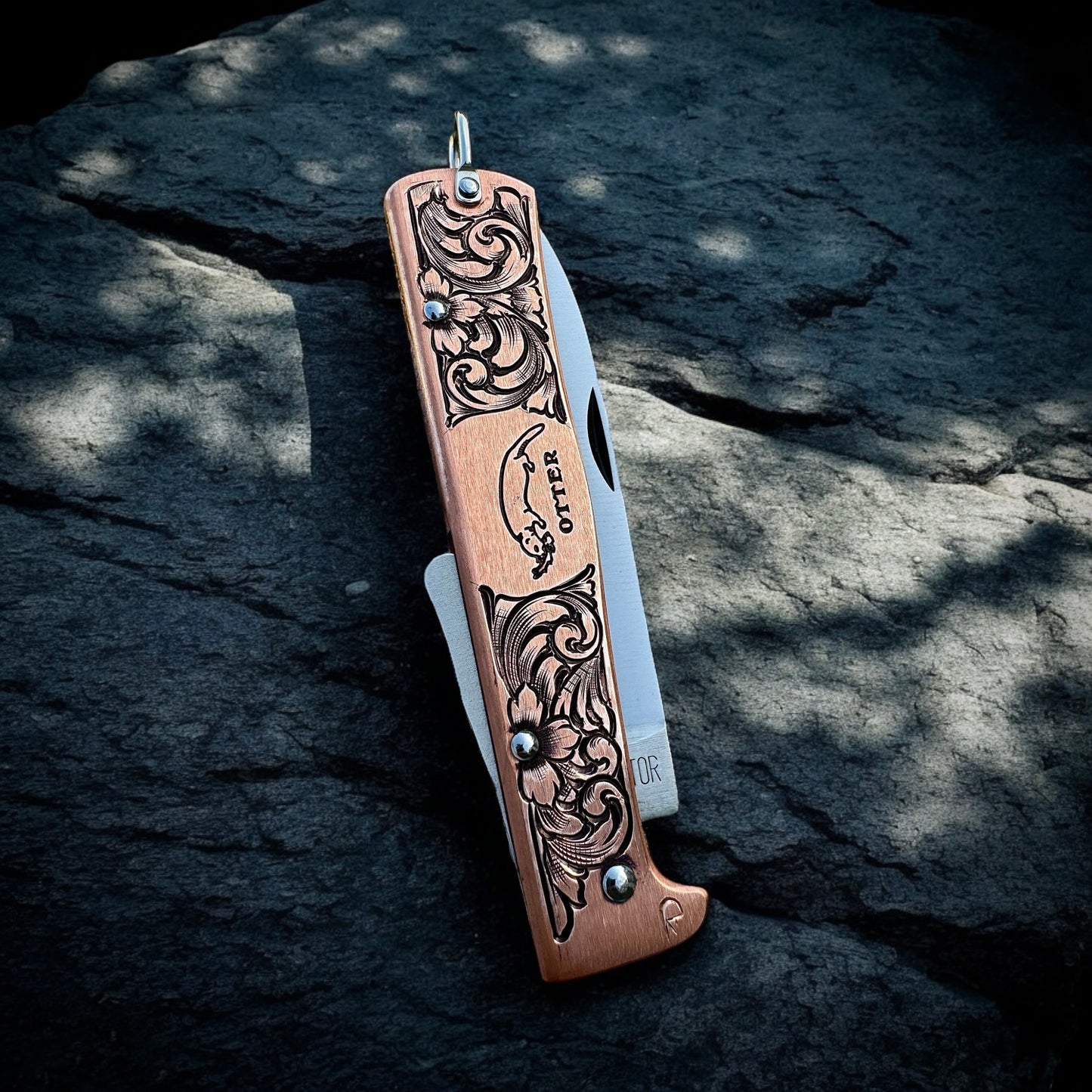 Engraved Otter Knife